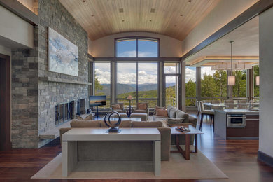 Living room - transitional living room idea in Denver