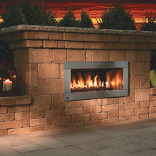 outdoor fireplace
