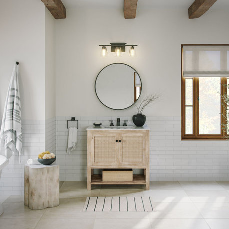 Legion Bath Vanity, Single Sink, 36", Natural, Freestanding