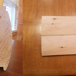 Kiln-Dried White Pine 2 x 8 "D" Profile Log Siding - Building Materials
