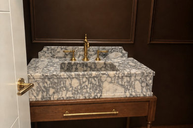 Inspiration for a timeless powder room remodel in Chicago