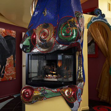 Mosaic Fireplace- Master Bedroom