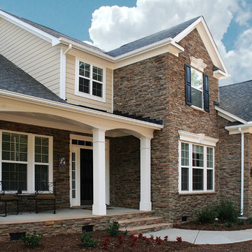 ProVia Santee Ledgestone, ecoLite window, Signet Door, Siding