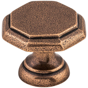Top Knobs M7 Devon 1-1/4 Inch Geometric Cabinet Knob - Antique Copper