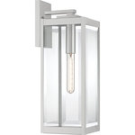 Quoizel - Quoizel WVR8407SS Westover 1 Light Outdoor Lantern - Stainless Steel - The clean lines make the Westover a modern industrialist's dream. Long rectangular framework with clear beveled glass panels provide an unobstructed view of the fixture's sleek interior. The mix of finishes further enhances the versatility of this refined collection.