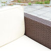 Rattan Wicker Outdoor Sectional Furniture 7-Piece Set, Brown