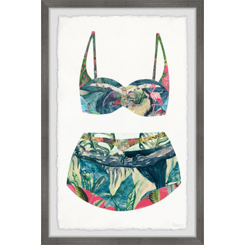 "Tropic Heaven Swimsuit" Framed Painting Print, 12"x18"