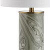 Swirl 20.5" Ceramic Table Lamp, Brass and Gray