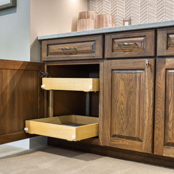 Earthy and Warm Lorton Kitchen and Basement