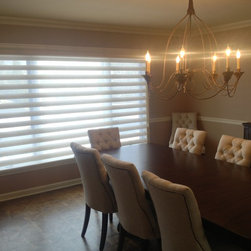 Hunter Douglas Pirouettes Dining Room - Roman Shades