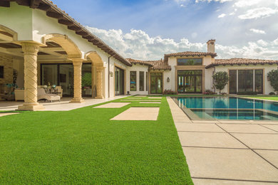 Inspiration for a mediterranean backyard landscaping in San Diego.