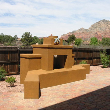 Bold Colored Fireplace