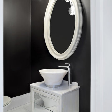 Black & White Powder Room