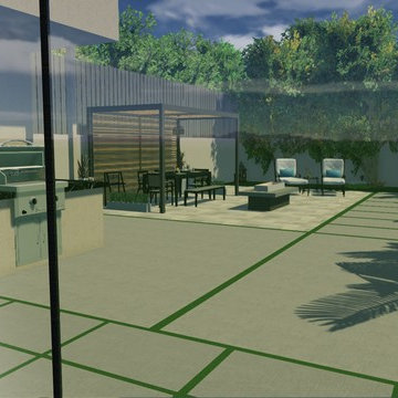 Modern Backyard | Lap Pool and Custom Pergola