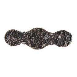 Inviting Home Inc. - Florid Leaves Pull, Antique-Style Solid Bronze - Cabinet And Drawer Handle Pulls