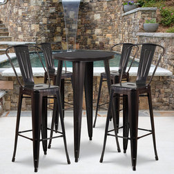 Industrial Outdoor Pub And Bistro Sets by VirVentures
