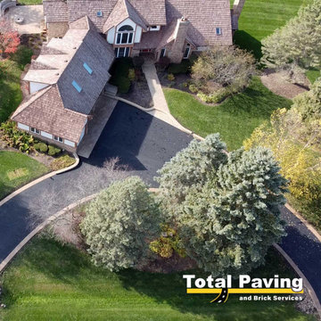 Asphalt paving, stamped concrete and brick work