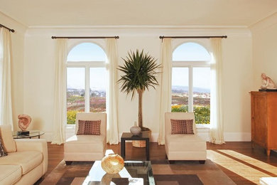 Elegant living room photo in Portland