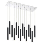 Z-Lite - Z-Lite 917MP12-MB-LED-14LCH Forest - 12" 20W 4 LED Island/Billiard - With a windchime-inspired silhouette, this four-liForest 12" 20W 4 LED Chrome Matte Black S *UL Approved: YES Energy Star Qualified: n/a ADA Certified: n/a  *Number of Lights: Lamp: 14-*Wattage:5w LED-Integrated bulb(s) *Bulb Included:Yes *Bulb Type:LED-Integrated *Finish Type:Chrome