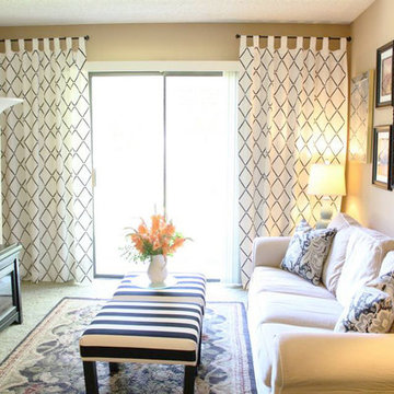 DIY Stenciled Living Rooms