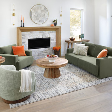 Modern Minimalism: Julian Sofa in Olive Green