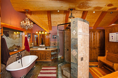 Bathroom - rustic bathroom idea in Vancouver