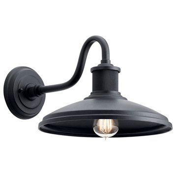 Kichler Allenbury 1 Light Large Outdoor Wall Sconce in Textured Black
