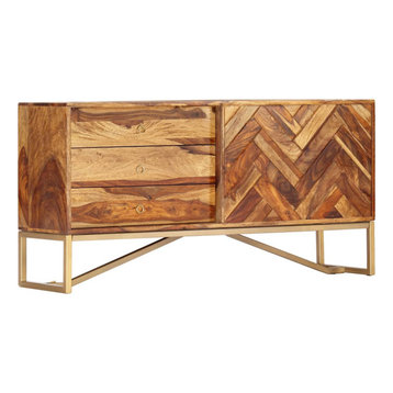 vidaXL Solid Sheesham Wood Sideboard Side Cabinet Chest of Drawer Storage Unit