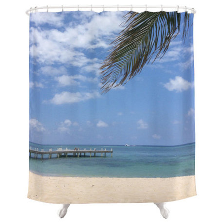 Cayman Beach, Fabric Shower Curtain