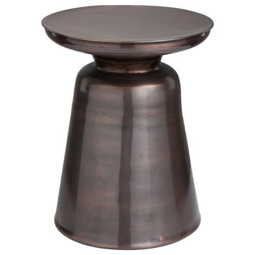 Modern Copper Metal Accent Table 563274