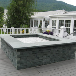 Slate Sculping Fireplace Surround - Fire Pits