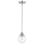 Acclaim Lighting - Acclaim Lighting IN21220PN Portsmith 1-Light Pendant - Retro Or Avant-Garde?  Outreached Arms Of PolishedPortsmith 1-Light Pe Polished Nickel *UL Approved: YES Energy Star Qualified: YES ADA Certified: n/a  *Number of Lights: Lamp: 1-*Wattage:60w Medium Base bulb(s) *Bulb Included:No *Bulb Type:Medium Base *Finish Type:Polished Nickel