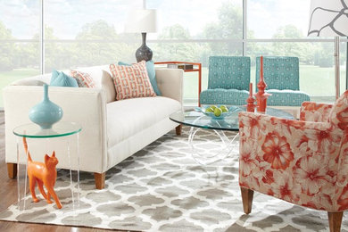 Inspiration for a transitional living room remodel in Boston