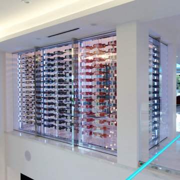 Boca Chrome and Acrylic Wine Room - Full View, Boca Raton, FL