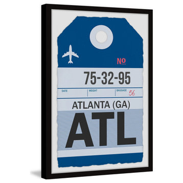 "Atlanta Luggage Tag" Framed Painting Print, 24x36