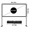 VEVOR Outdoor Movie Screen With Stand Portable Projector Screen 90" 16:9 HD 4K