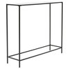 Minimalist Clear Glass and Black Console Table