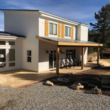 Cedar Proch Deck with Shed Roof