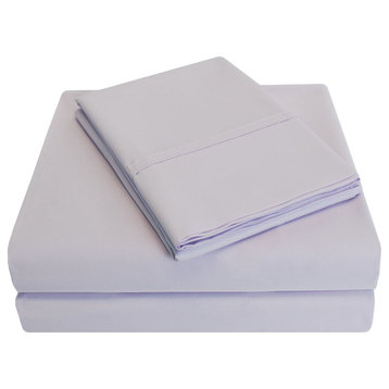 Superior Cotton Percale Deep Pocket Sheet Set, Lilac, King