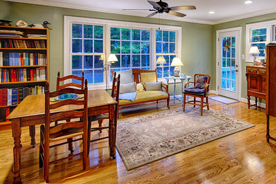 Example of a classic family room design in Other