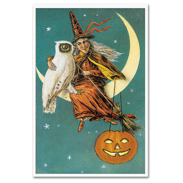 "Witch Owl" by Vintage Apple Collection, Canvas Art