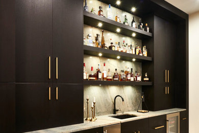 Inspiration for a modern home bar remodel in Other
