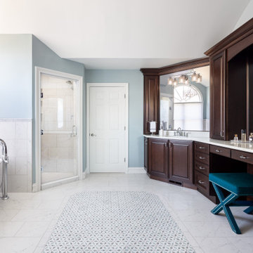 Creating a Beautiful, Traditional Master Bath in a Challenging Space