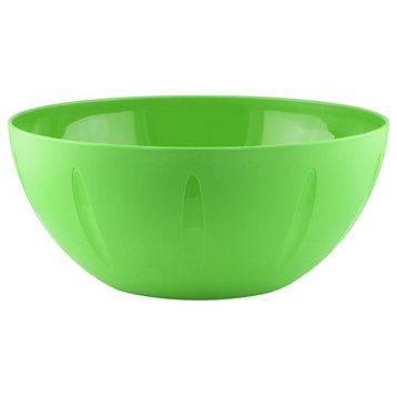Plastic Serve Mixing Bowl for Everyday Meals, Ideal for Cereal & Salad, Green, 10", 1 Pack