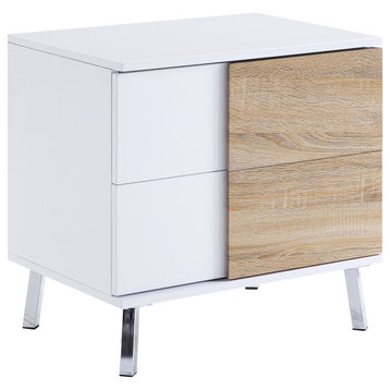 ACME Verux End Table, White High Gloss and