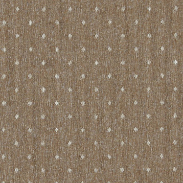 Light Brown And Beige, Dotted Country Style Upholstery Fabric By The Yard