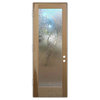 Front Door - High Tide - Cast Glass CGI 033 Exterior - Hickory - 36" x 80" -...
