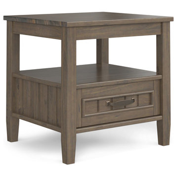 Lev End Table with Bottom Drawer