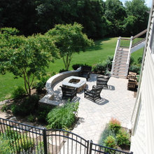 Backyard fences landscape deck patio