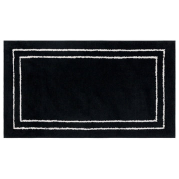 Mohawk Home Corona Knitted Bath Rug, Black/White, 2' x 3' 4"
